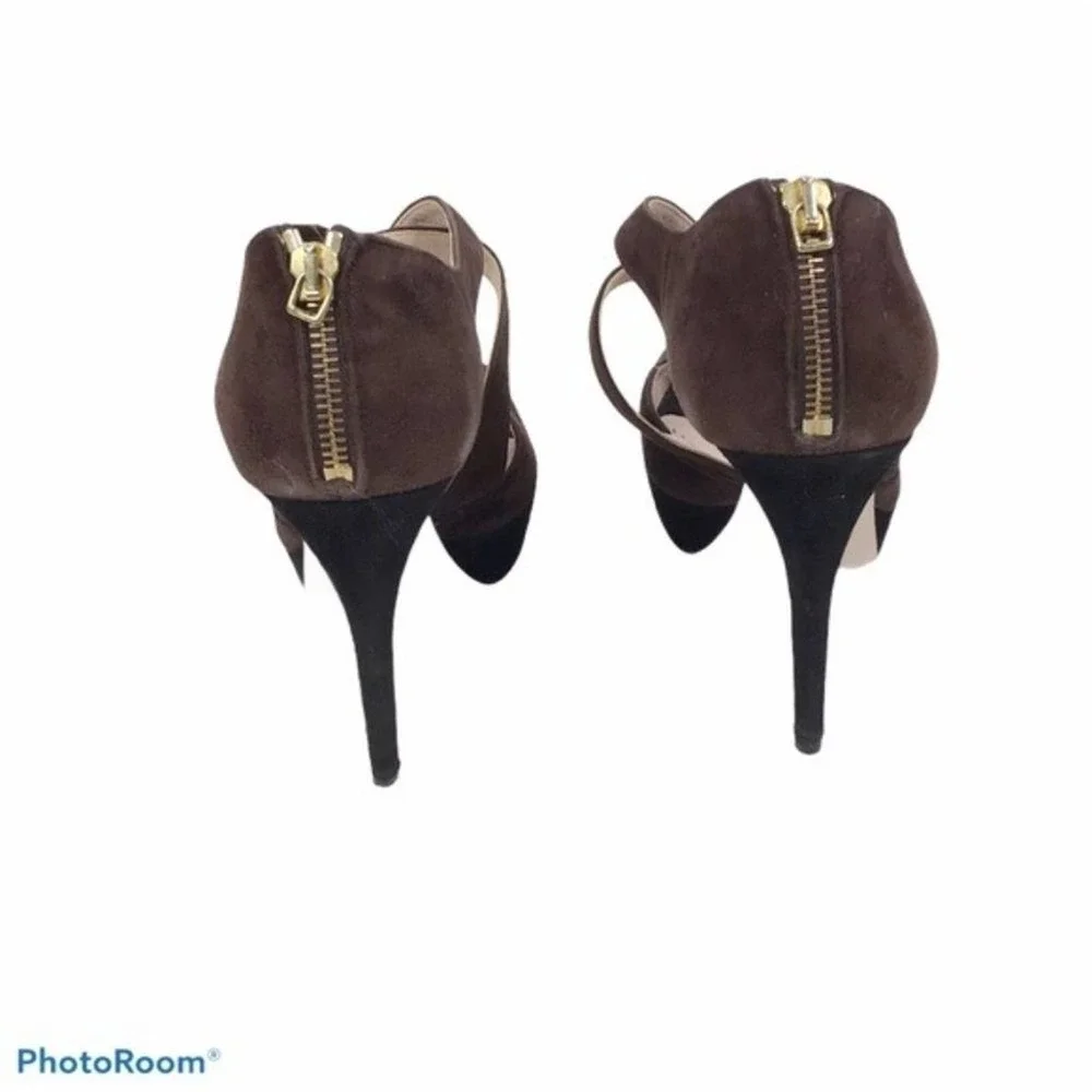 Miu Miu Camoscio Bicolo colorblock suede pumps